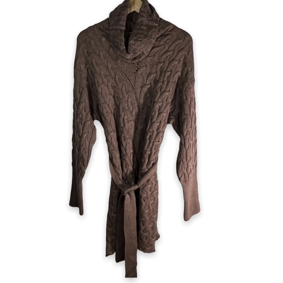 Fate Ready Willing And Cable Knit Sweater Dress, Fawn Brown, Size Medium, NWOT - Picture 2 of 13